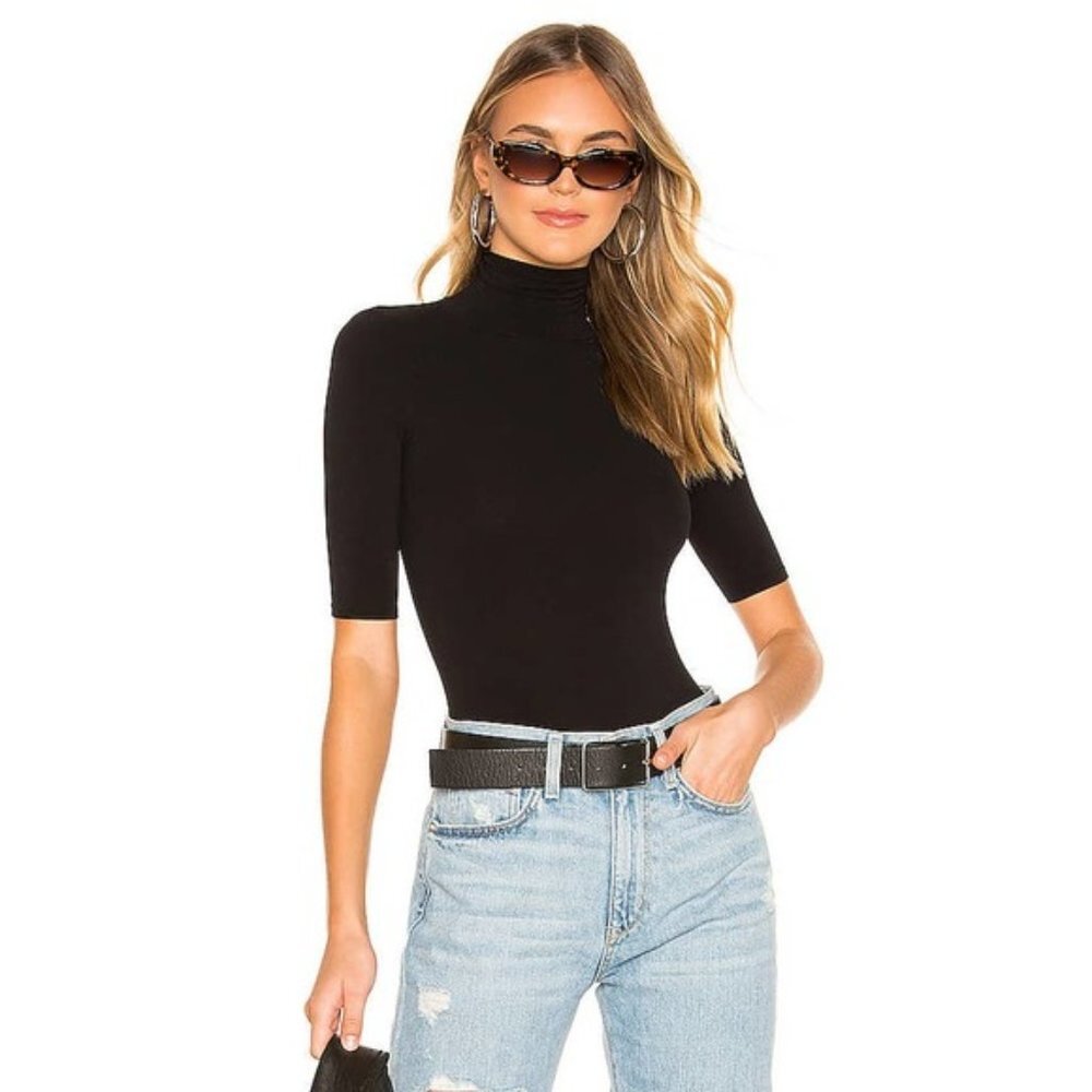 Commando Ballet Short Sleeve Turtleneck Bodysuit
